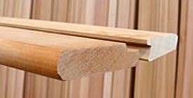 Persiana enrollable común de madera